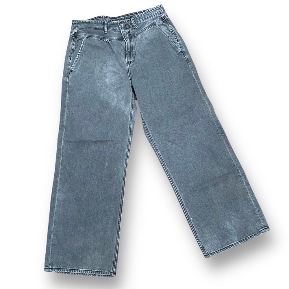 American Eagle Outfitters Grey Jeans Size 10 Regular Retro Style Straight Leg